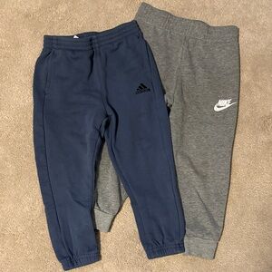 Adidas and Nike Kids Jogger Pants - Navy and Gray